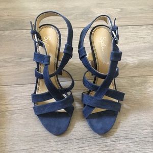Splendid navy suede heels